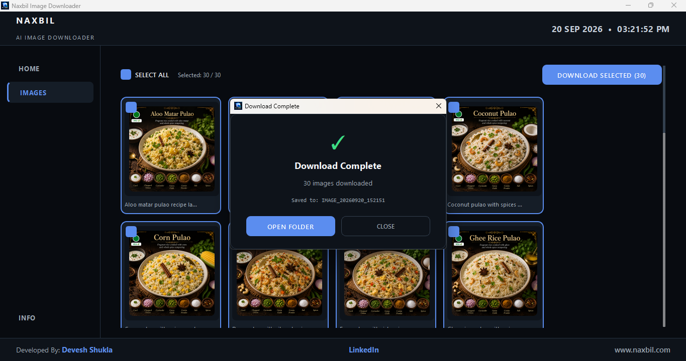 Download complete dialog